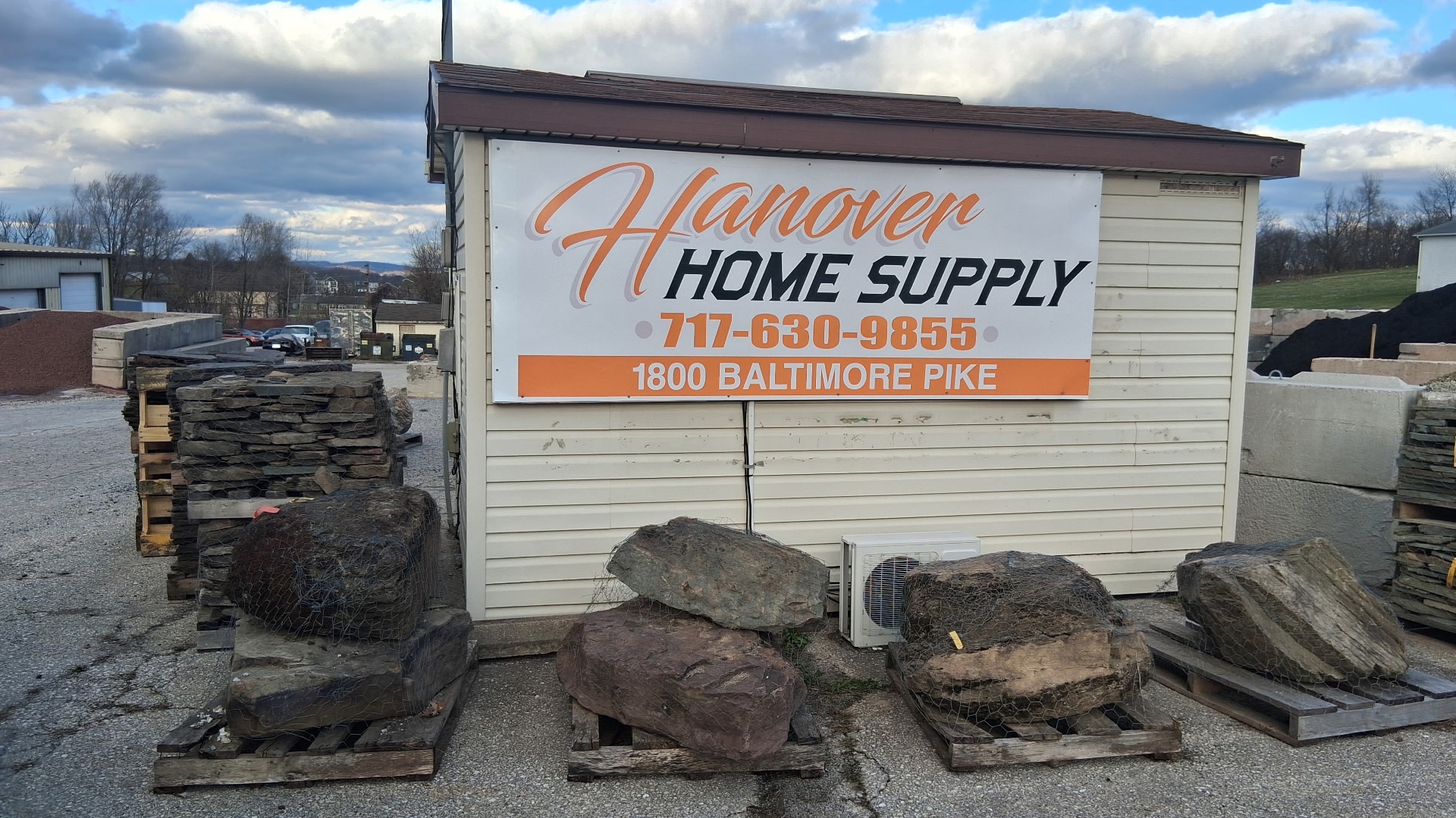 hanover, pa, hanover pa, mcsherrystown, new oxford, abbottstown, spring grove, gettysburg, york, carlisle, shippensburg, boiling springs, dillsburg, parkton md, monkton md, westminster md, eastern waterproof flooring, faircrest cabinets, j & k cabinets, vita cabinetry, fabuwood kitchen cabinetry, fibercon doors, interior doors, exterior doors, vanity tops, shower walls, shower bases, toilets, counter tops, molding, door trim, decking, adirondack chairs, farmhouse dining sets, fire pits, heirloom furniture,black mulch, brown mulch, red mulch, mushroom mulch, sifted top soil, crusher runs, #57, #8, Delaware river stone, ocean stone, landscape stone, quarry stone, masonry sand, screenins, stone, water garden supplies, brooks landscape suppy lard
